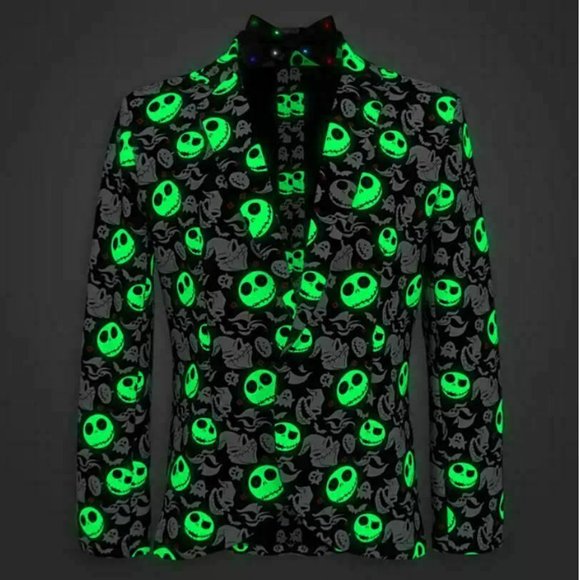 Disney Other - Disney The Nightmare Before Christmas Glow In The Dark Jacket Blazer Men's S/M